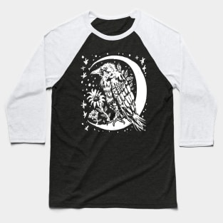 Raven Moon, Witchy, Gothic, Punk Baseball T-Shirt